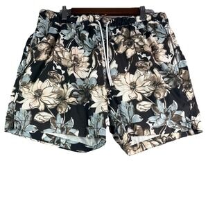 Abercrombie Swim Trunks Men's Large Floral Pockets Lined Short Inseam